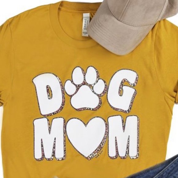 T Shirt Dog Mom Short Sleeve Round Neck Tee TP4069 - Picture 5 of 5